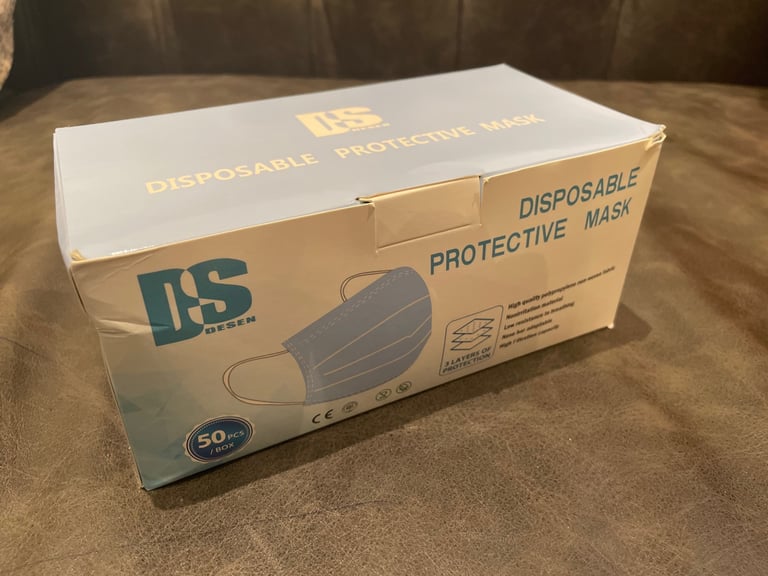 50Pk Disposable Face Masks -IDEAL FOR DIY PAINTING DECORATING