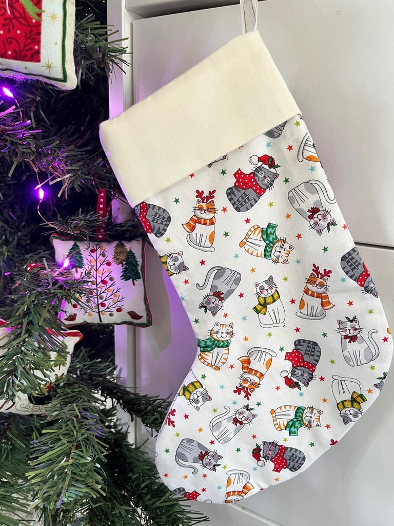 Christmas stockings with cat and dog designs