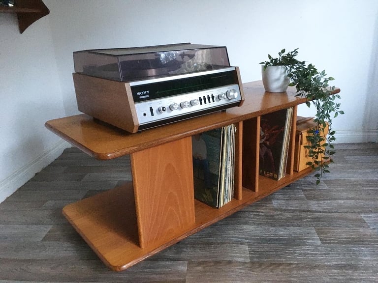 Vintage Retro Mid Century Teak Record Cabinet/TV Unit/Media Unit