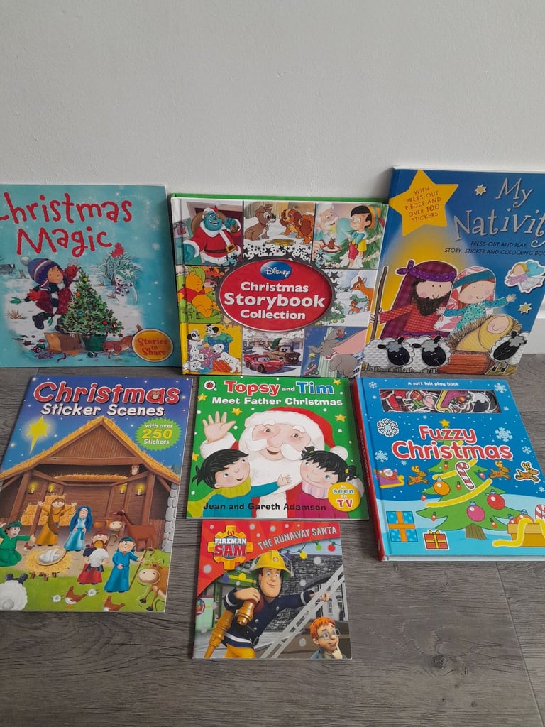 image for Children's Christmas books x 7 Disney Collection Topsy Tim Fireman Sam 