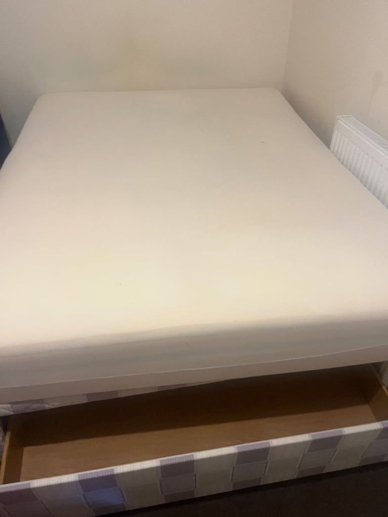 Double bed with mattress on sale