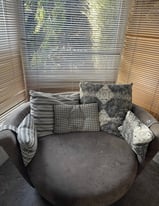 Fama cuddle sofa swivel chair loveseat with cushions RRP £2000