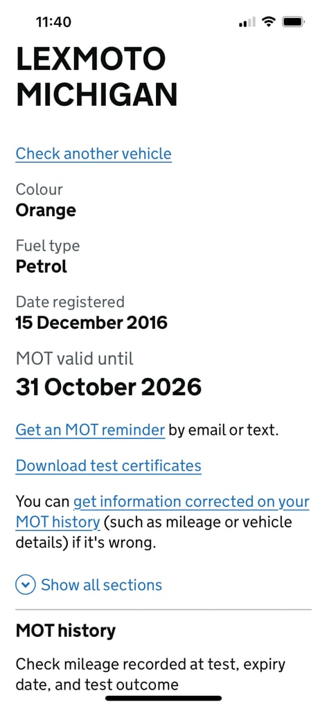 Lexmoto, MICHIGAN, 2016, 125 (cc)