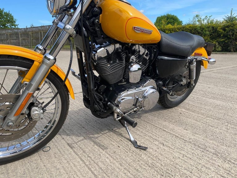 2008 57 HARLEY DAVIDSON XL 1200 C XL1200 CUSTOM SPORTSTER YELLOW CRUISER STUNNER