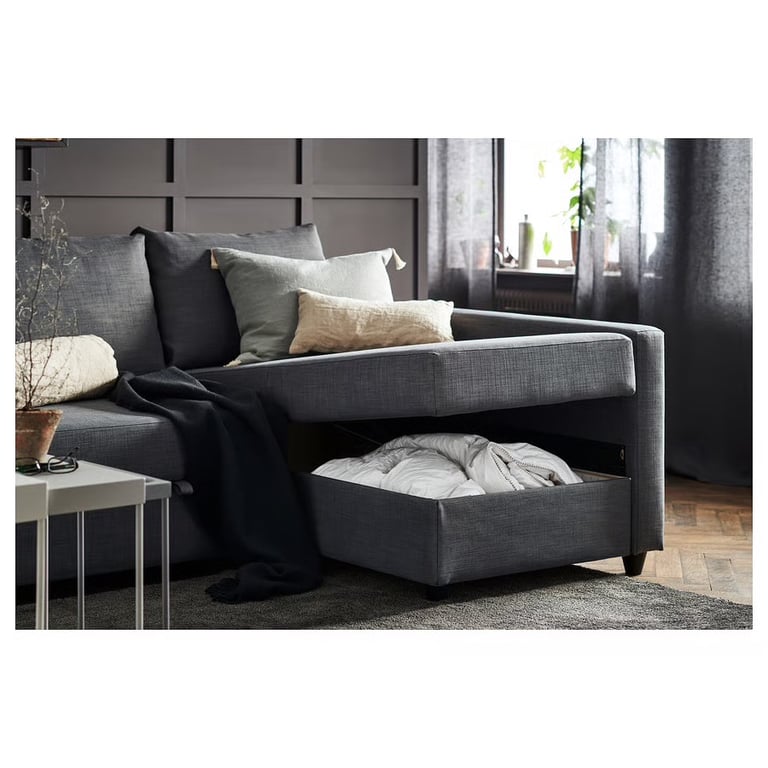 IKEA - FRIHETEN Corner sofa-bed with storage, Skiftebo dark grey - IMMACULATE- RRP £599