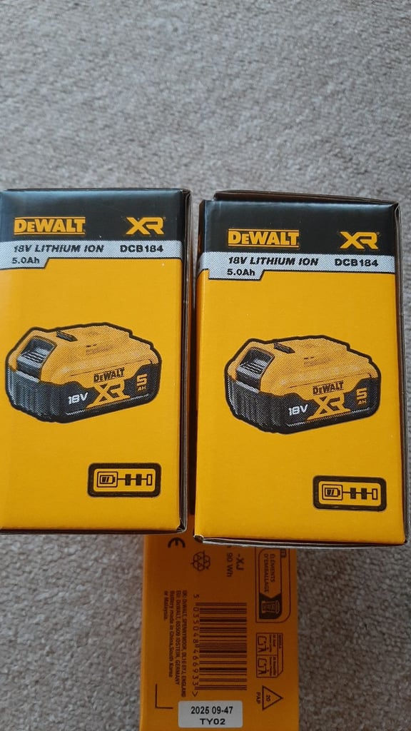 Dewalt 18v 5ah Battery. £40 each.