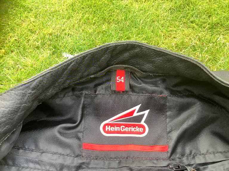 🏍️ HEIN GERICKE LEATHER MOTORCYCLE 🏍️ JACKET 🧥 (UK SIZE 36) BLACK