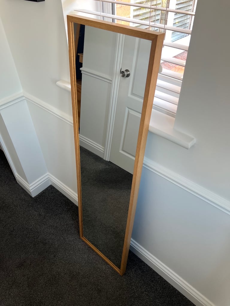 Ikea Mirror - Oak Frame - Great Condition - Used.