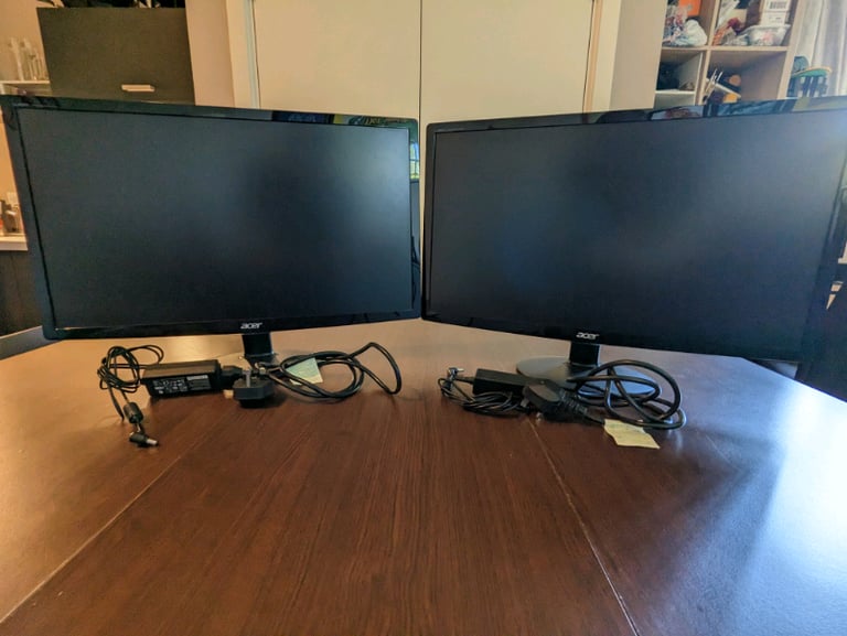 2 Acer 24" inch LCD Monitors 1080P