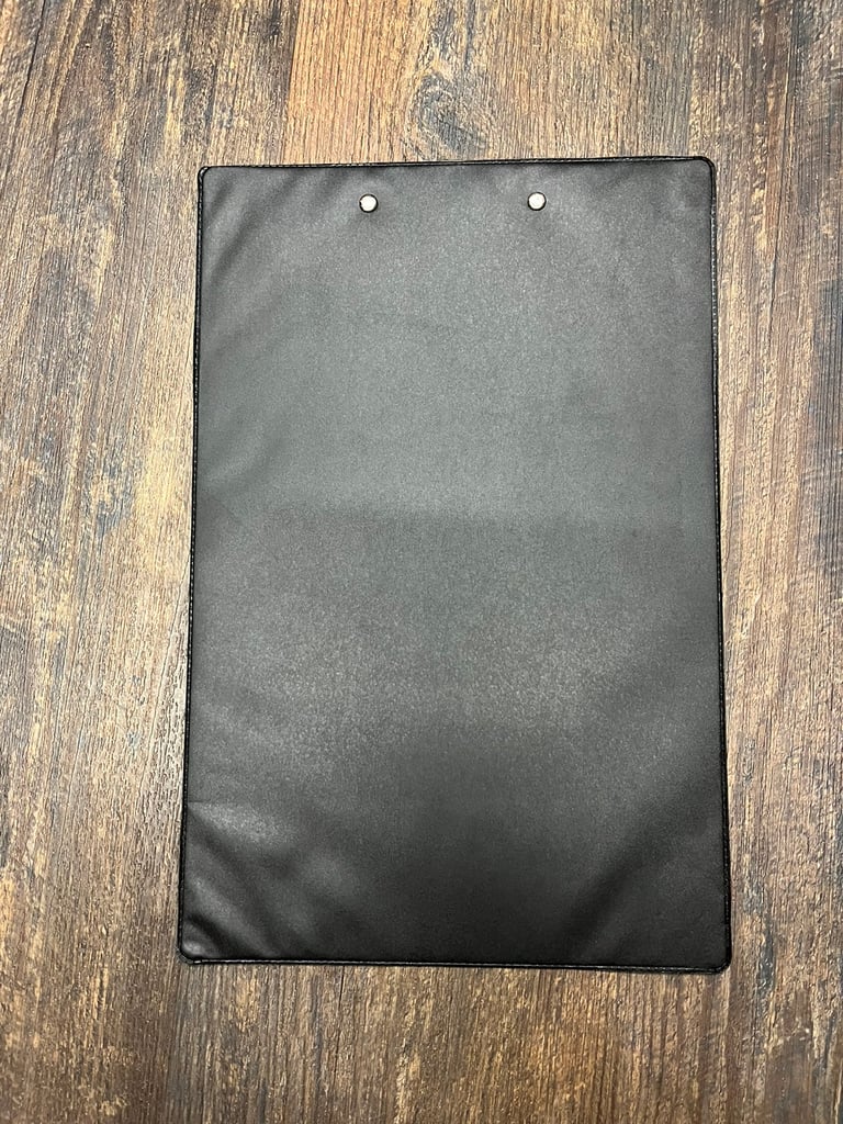 A4 Black Plastic Clipboard with Metal Clip
