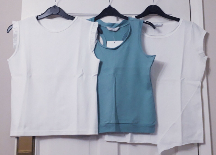 3 X MULTIBUY - LADIES TOPS, SIZE 10/12, BRAND NEW, (2 X NEW LOOK).