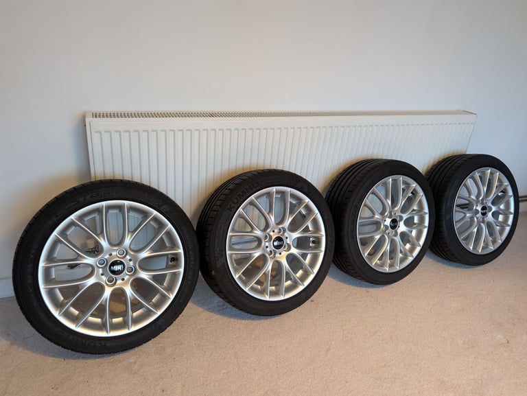 17&quot; Genuine MINI Grey Cross Spoke R112 Alloy Wheels R50 R56 - Full refurbished set