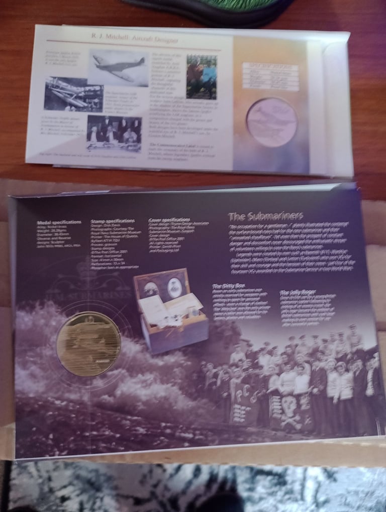 Royal mint specials celebrating hundred years of royal submarines x 2