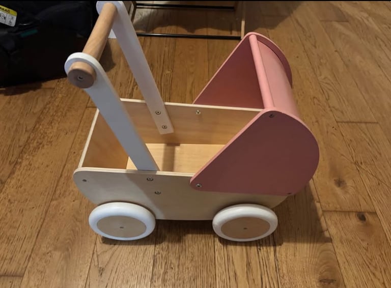 Wooden dolls pram 