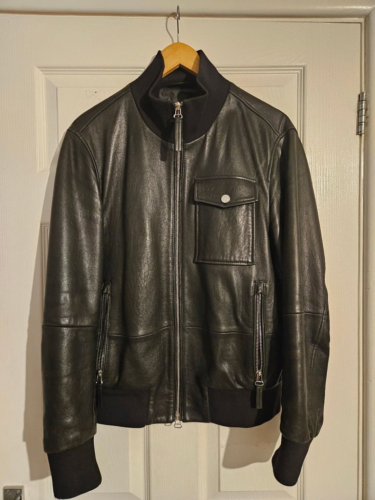 image for Hugo Boss lamb skin leather jacket