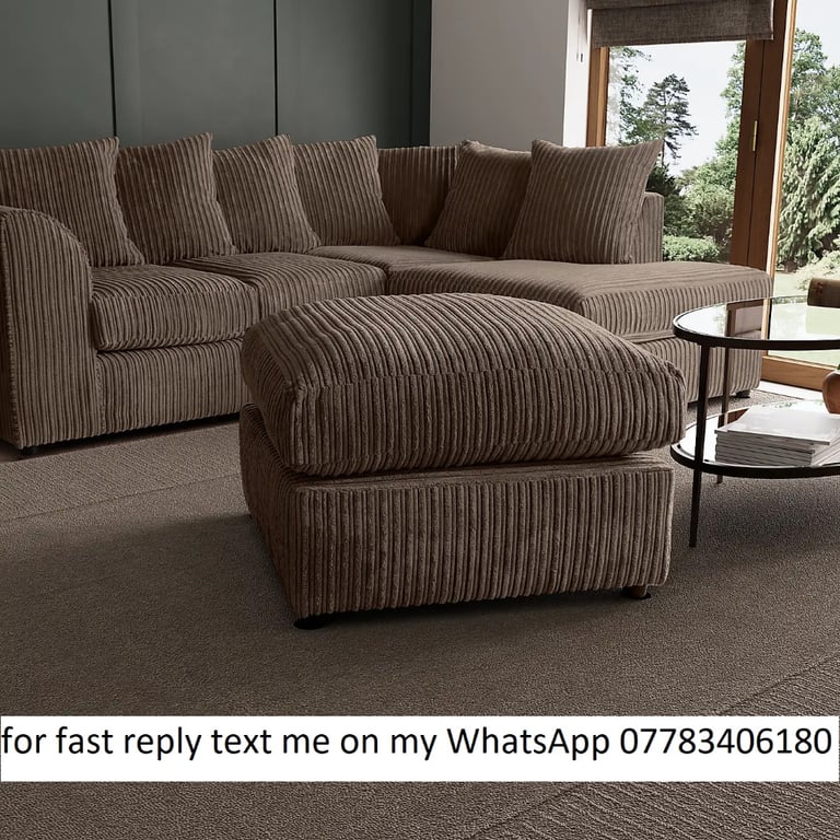 Corner Sofa with a Classic Finish with Up to Four People Sit in