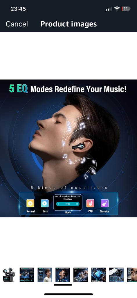 Earbuds Wireless Bluetooth 5.4 Brand New Boxed Black 