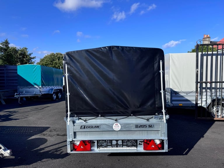 Brand New Zaslaw 205SU 7ft x 4ft single axle tipping trailer with frame and cover
