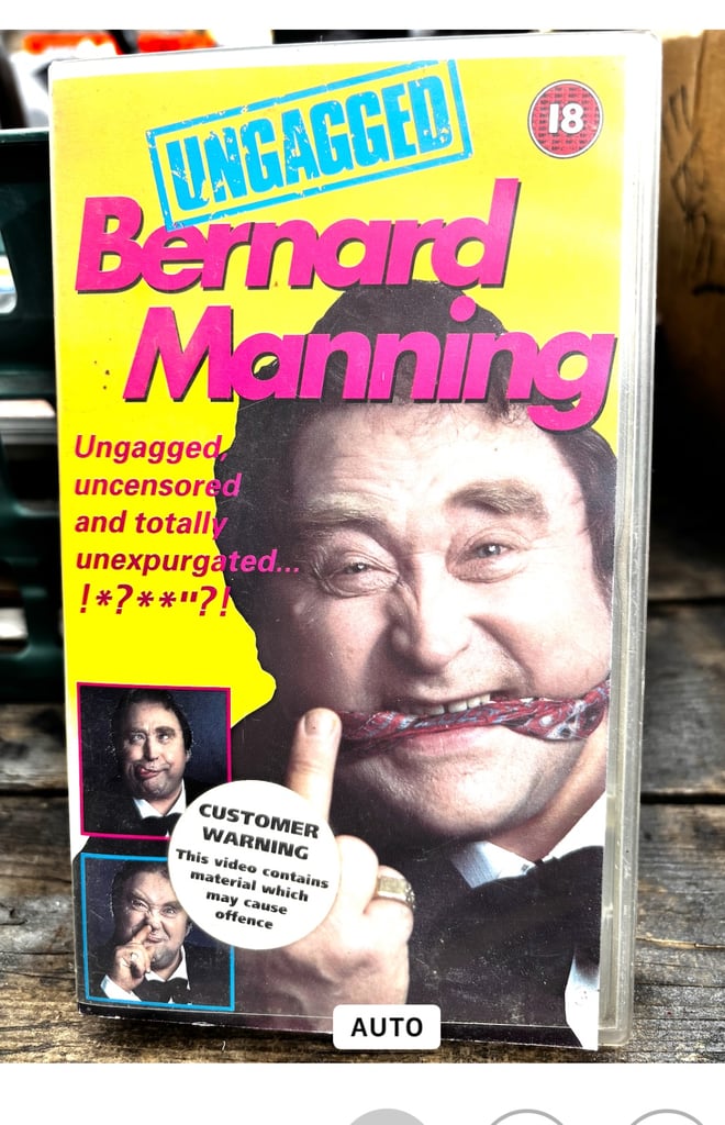 image for Bernard Manning VHS video UNGAGGED 18 Cert. in great used condition 