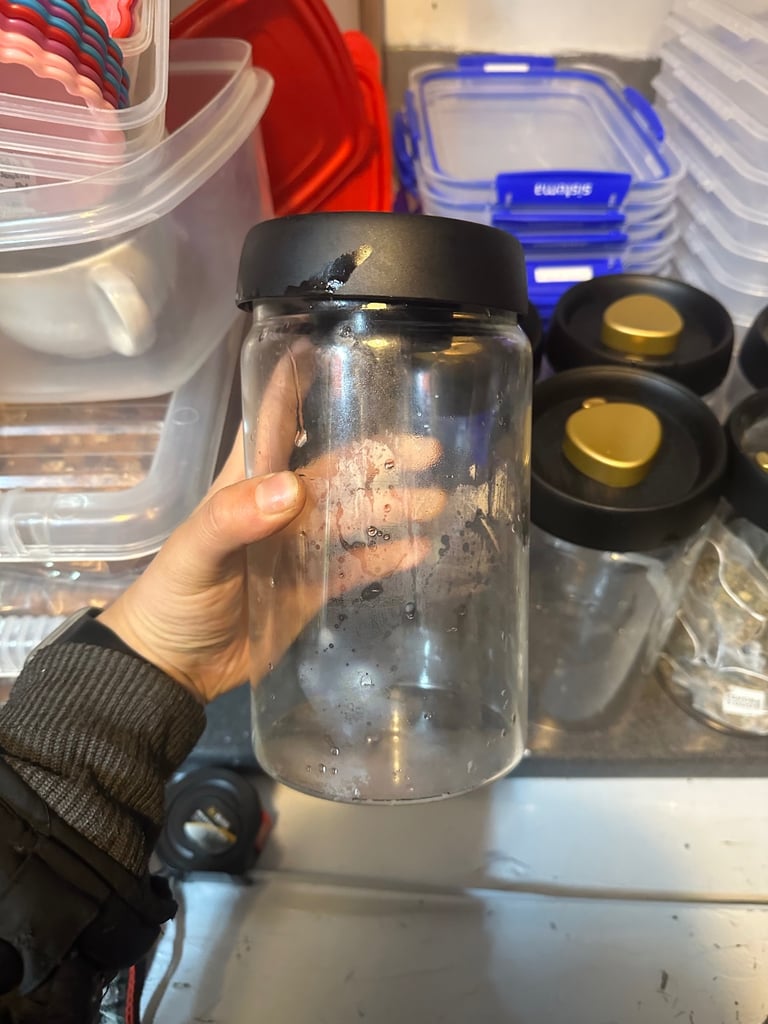 Coffee bean container, tea bag container