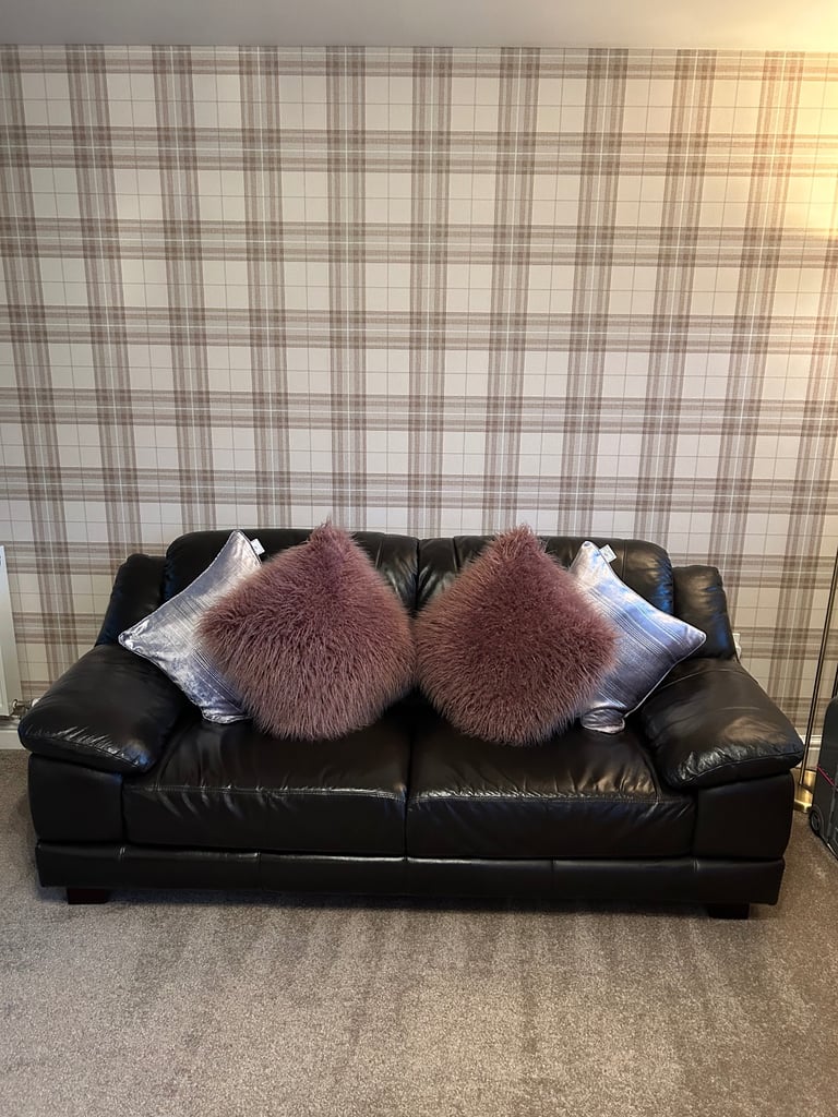 image for Leather Sofa and Chair 