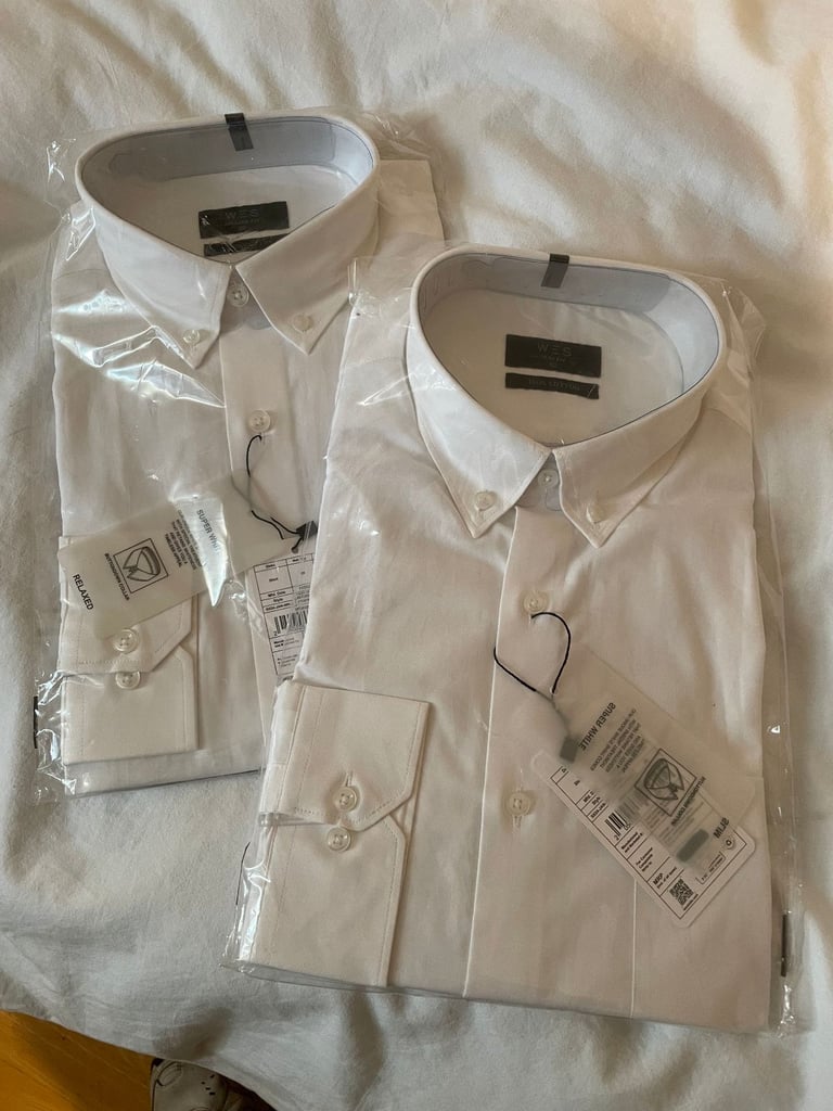 image for 2X Brand New White Shirts