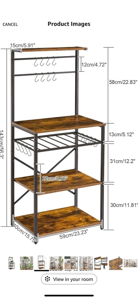 image for FREE Kitchen shelving unit - Bakers Rack