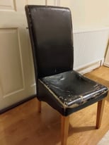 FREE 6 leather dining chairs perfect for project reupholster upcycling