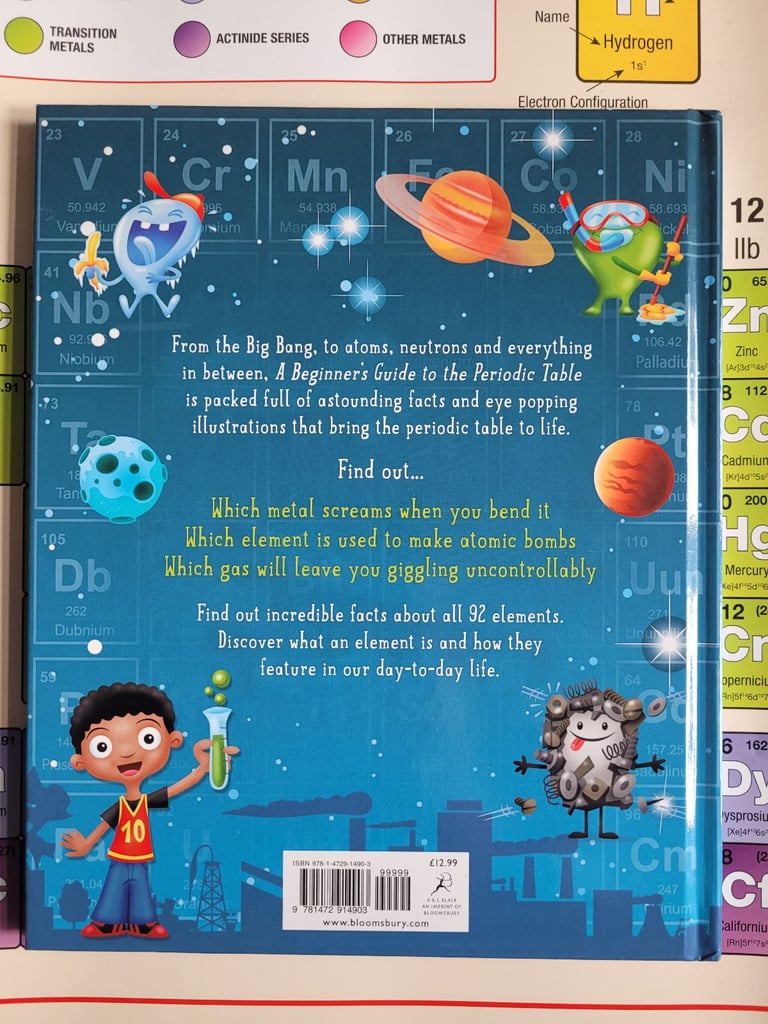 Beginners Guide to Periodic Table book and chemistry poster