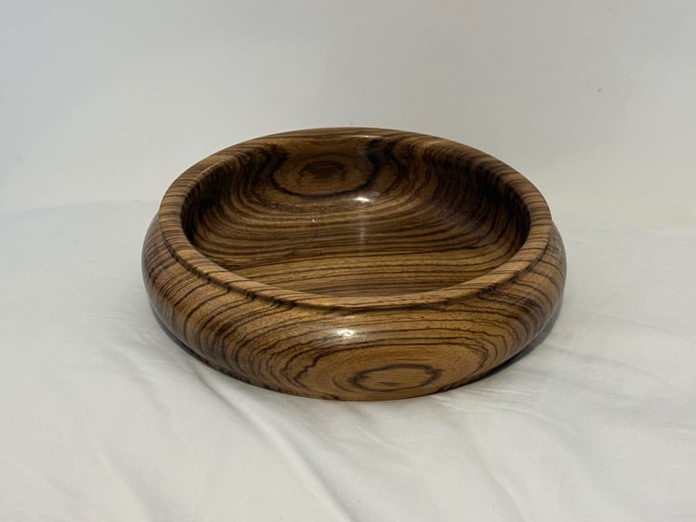 image for Hand-Turned African Zebrano Wood Bowl