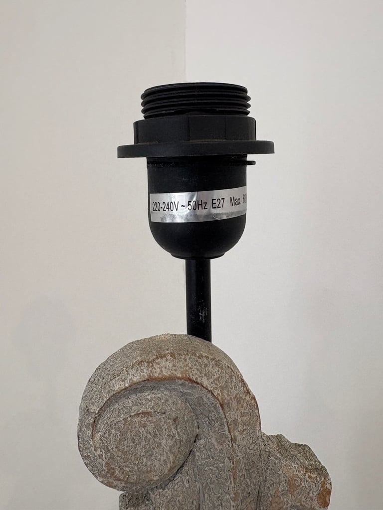 Tall wooden lamp base