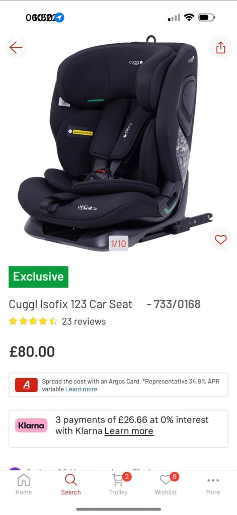 image for Cuggl 123 Isofix car seat