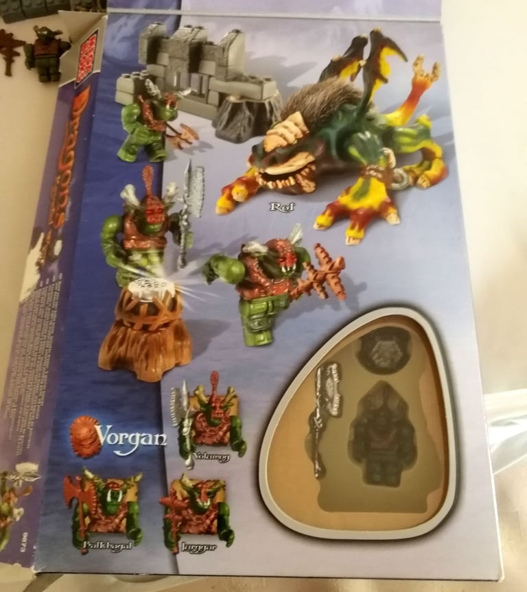 Mega Bloks Dragons Krystal Wars 9873 Vorgan Attack With Extra Vorgan Figure