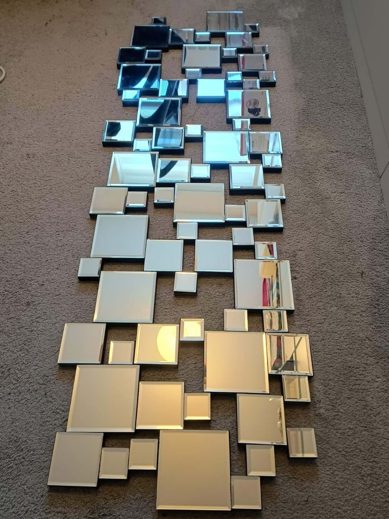 Squares Rectangle Wall Mirror - Dunelm