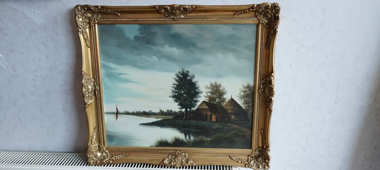 image for Painting oil on canvas signed by Owen 