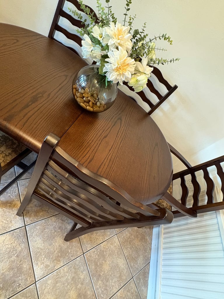 Dining table and chairs 