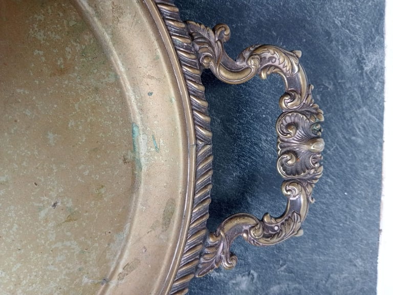 image for 1885/6 large silver plate tray antique tray Victorian tray