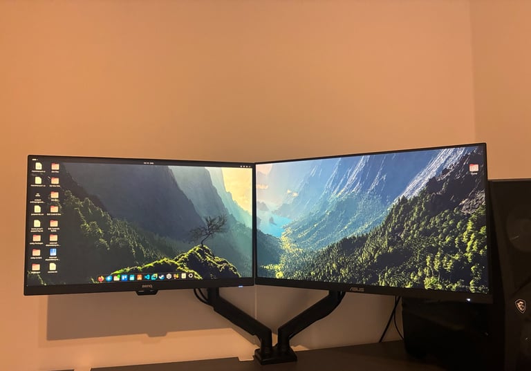 image for Dual Monitor Setup (Gas Spring Arm included)