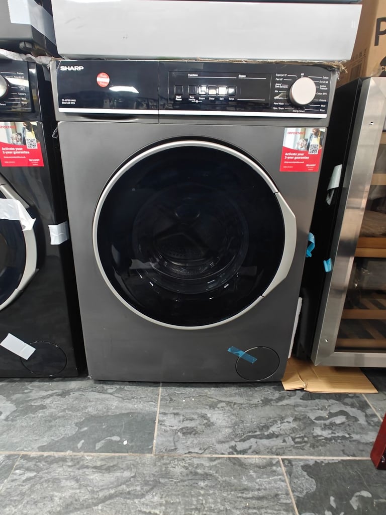 image for Sharp ES-NFB814AAB 8kg Washing Machine with 1400 rpm - Graphite