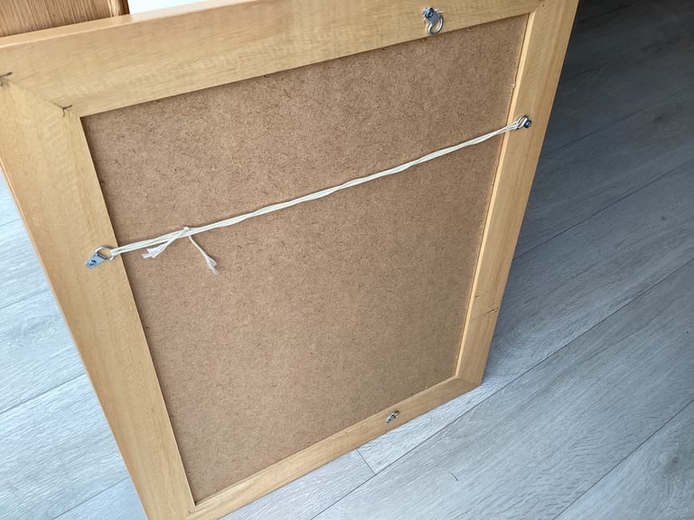 Wooden rectangular shaped mirror 