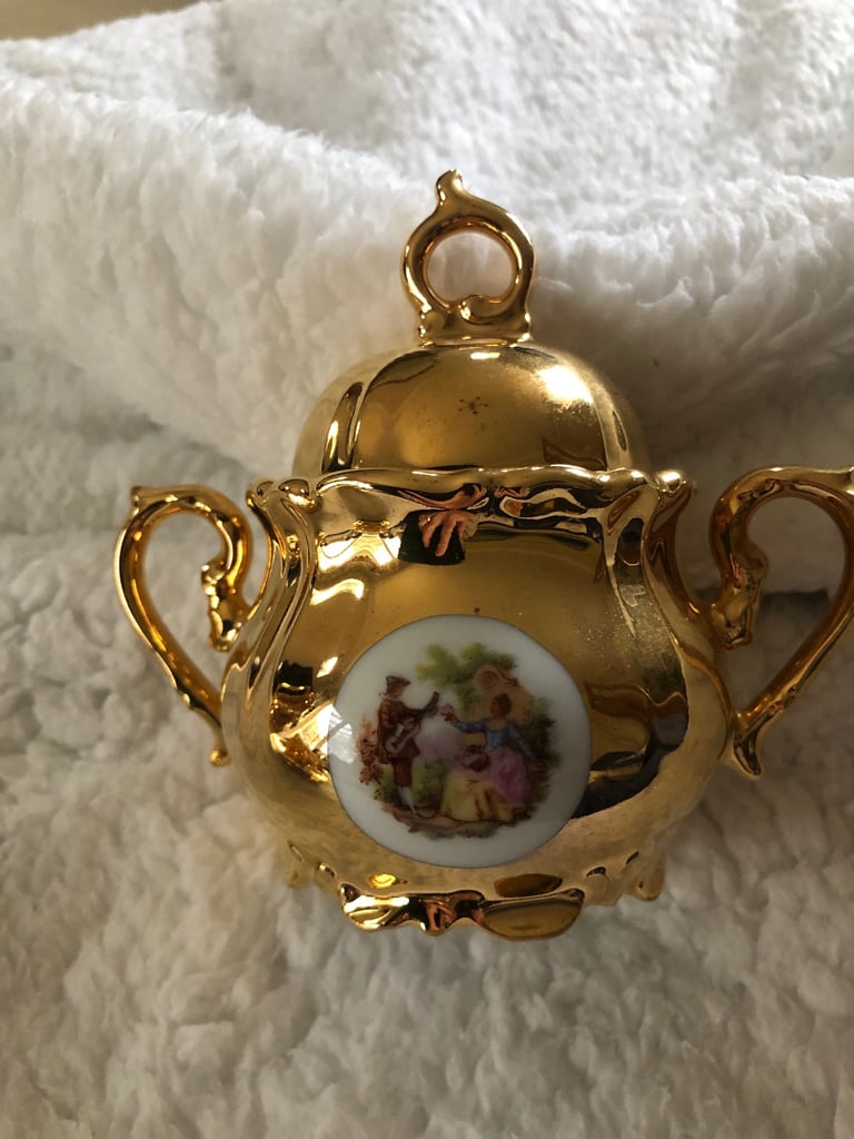 Vintage Fine Porcelain China Gold Plated Tea Set