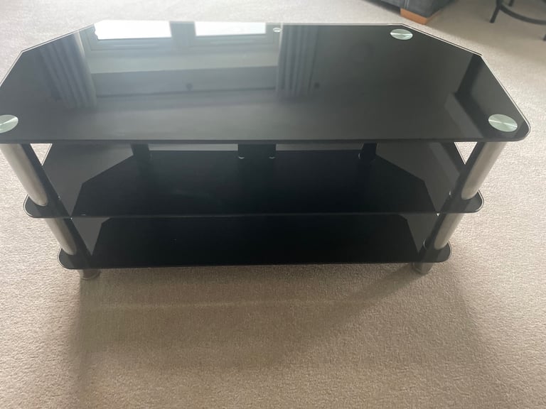 image for TV STAND SMOKED GLASS