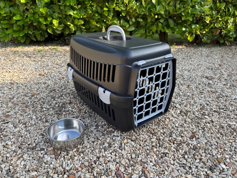 Small Animal Carrier and Food Bowl