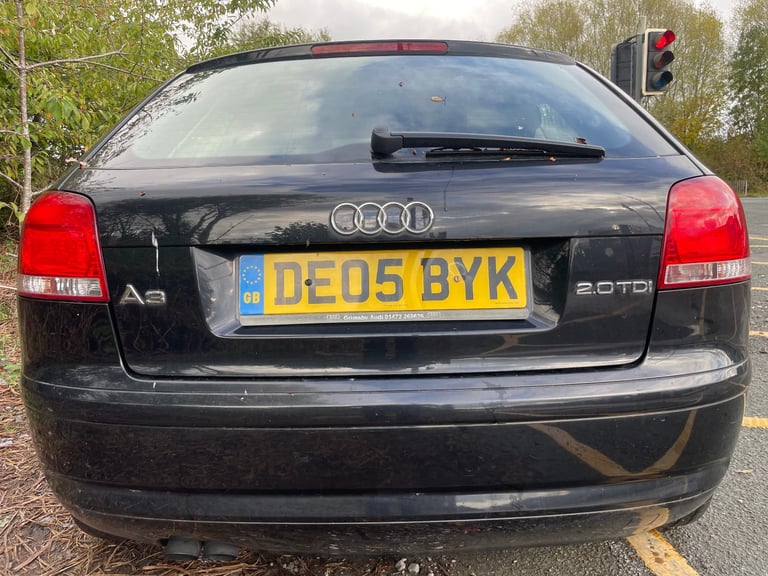 AUDI A3 2.0 TDI SE AUTOMATIC 05 REG BLACK 3 DOOR MOT AUGUST 2026 SERVICE HISTORY 48+MPG