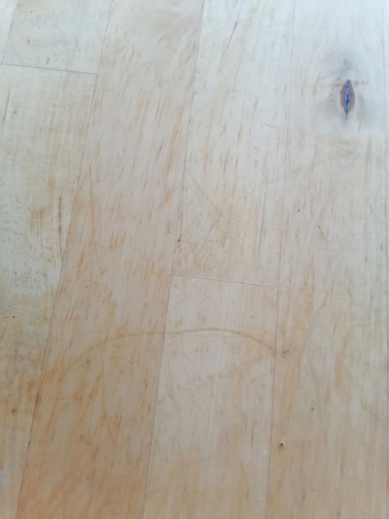 Solid birch IKEA table.