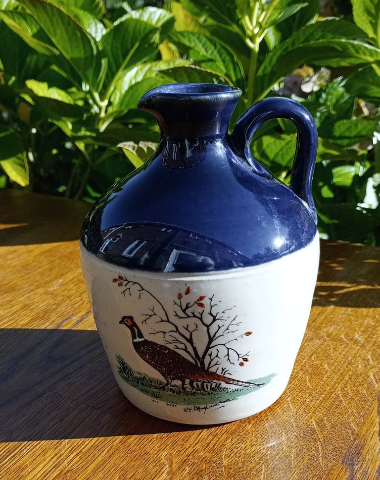 image for Vintage Lindisfarne Mead Stoneware Flagon Bottle Pheasant PFAlexander No Stopper