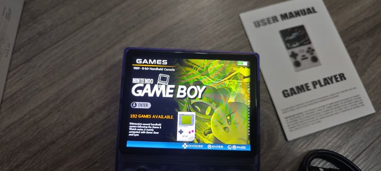 New M37 Handheld Game Console 64GB Purple 20000+ Games