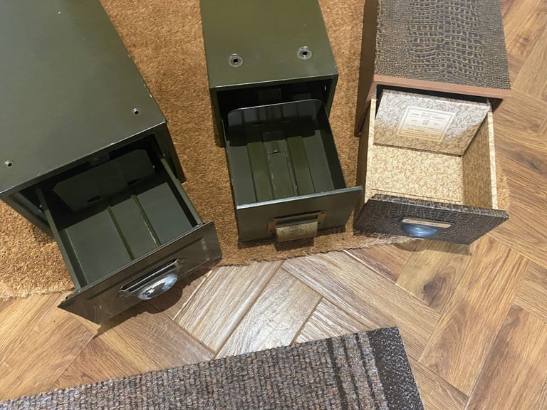 3 x Vintage Postcard Drawers - ideal for storage