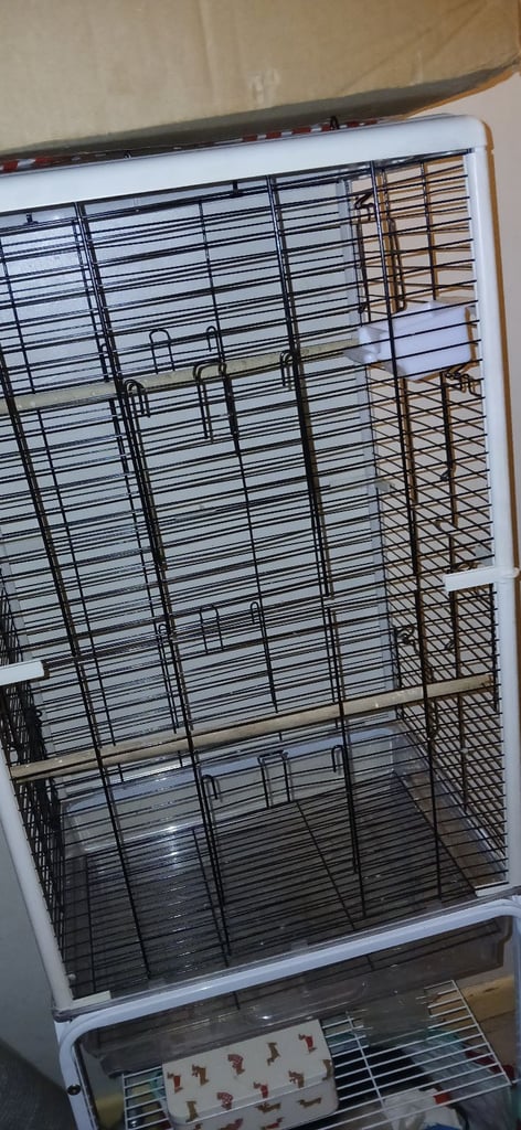 Long Birds Cage on stand with wheels