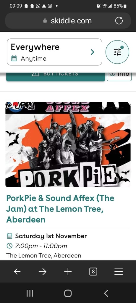 image for Porkpie 2 x Tickets Aberdeen